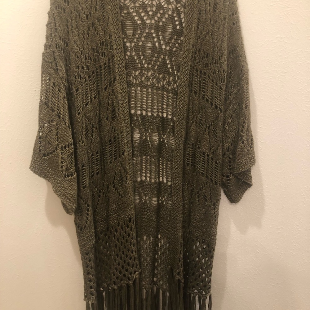 Ralph Lauren crocheted 3/4 length sweater